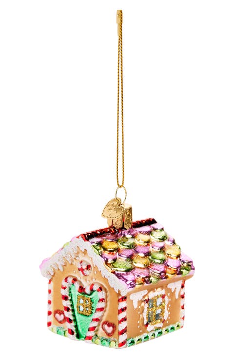 Gingerbread House Glass Ornament