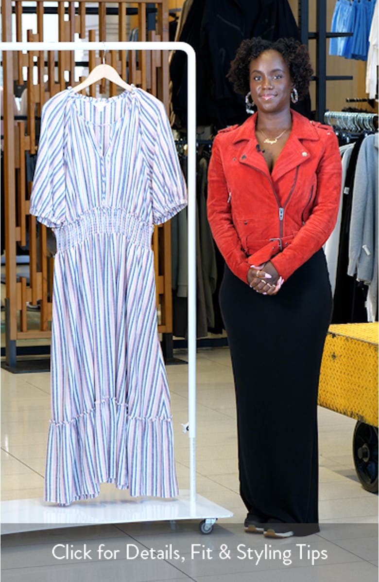 Smocked Waist Ruffle Hem Maxi Dress, sales video thumbnail