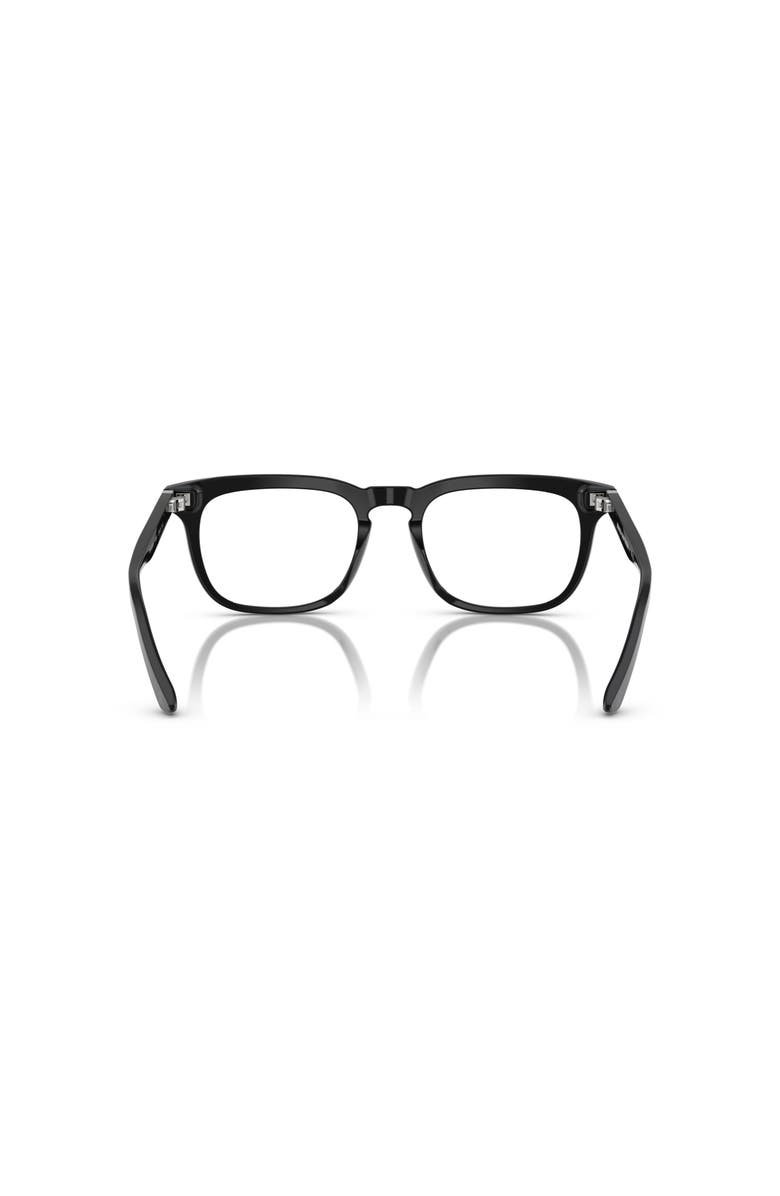 Brooks Brothers 53mm Rectangle optical glasses, Alternate, color, Black
