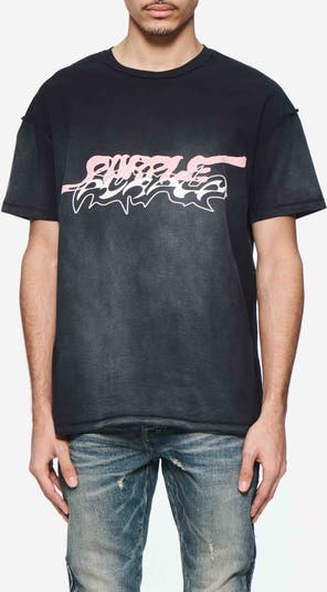 Textured Inside Out Cotton Graphic T-Shirt