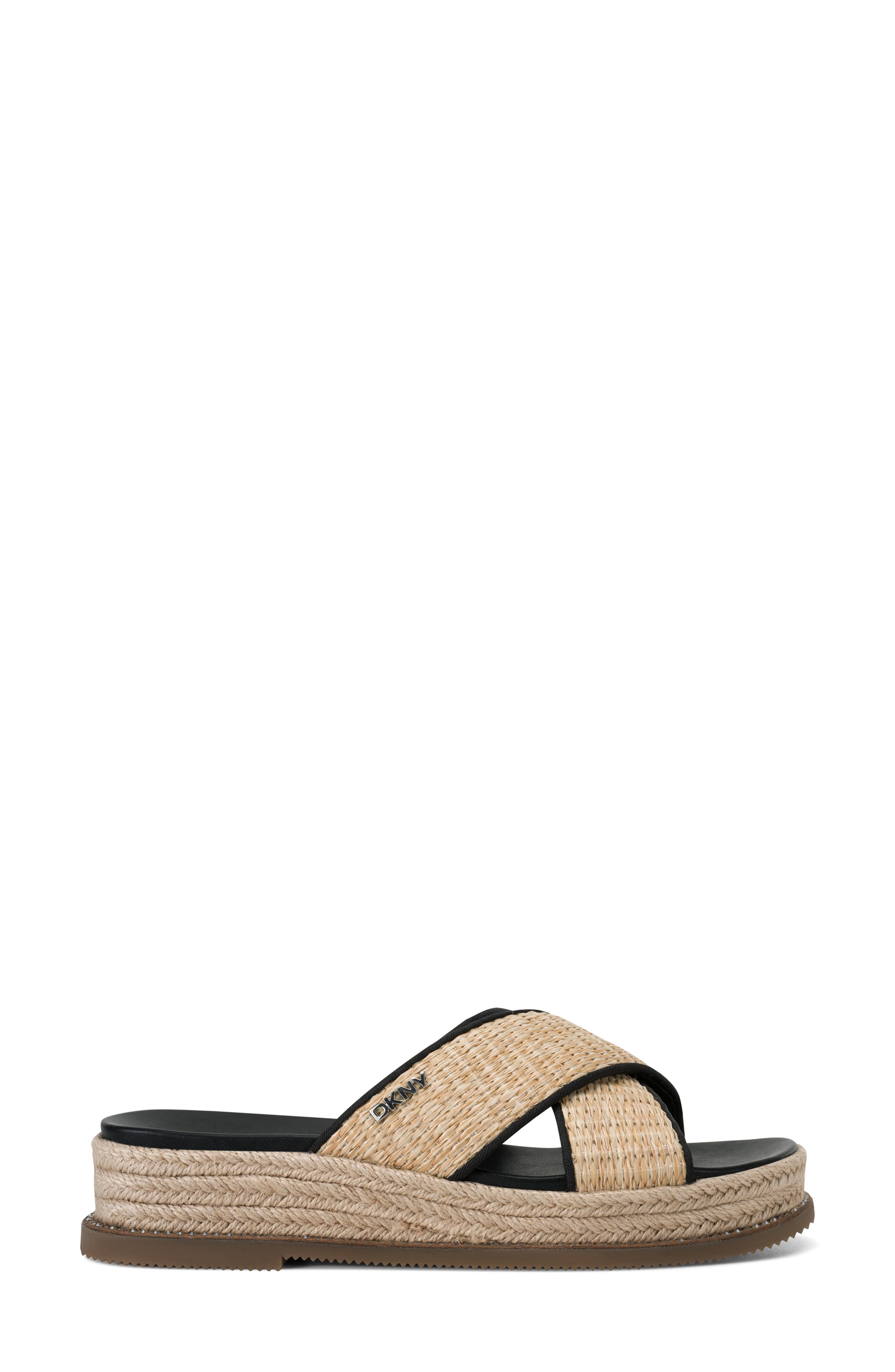 Berris Cross Band Slide Sandal, Alternate, color, NATURAL/ BLACK