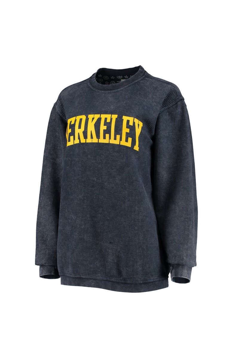 PRESSBOX Women's Pressbox Navy Cal Bears Comfy Cord Vintage Wash Basic Arch Pullover Sweatshirt, Alternate, color, Navy