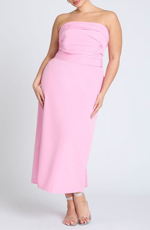 Pleated Bodice Bow Detail Dress