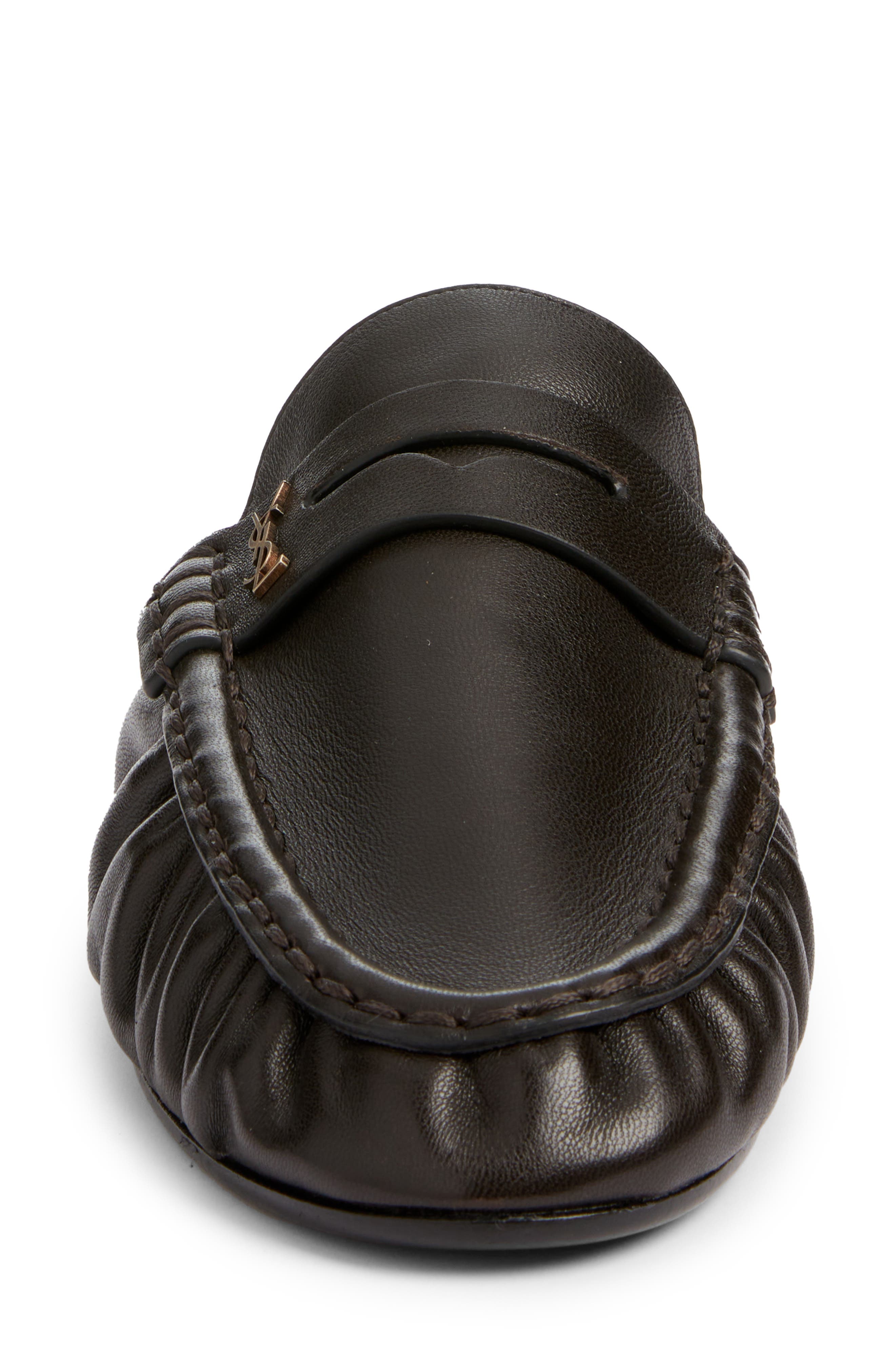 Saint Laurent Loafer Mule, Alternate, color, Eagle Brown