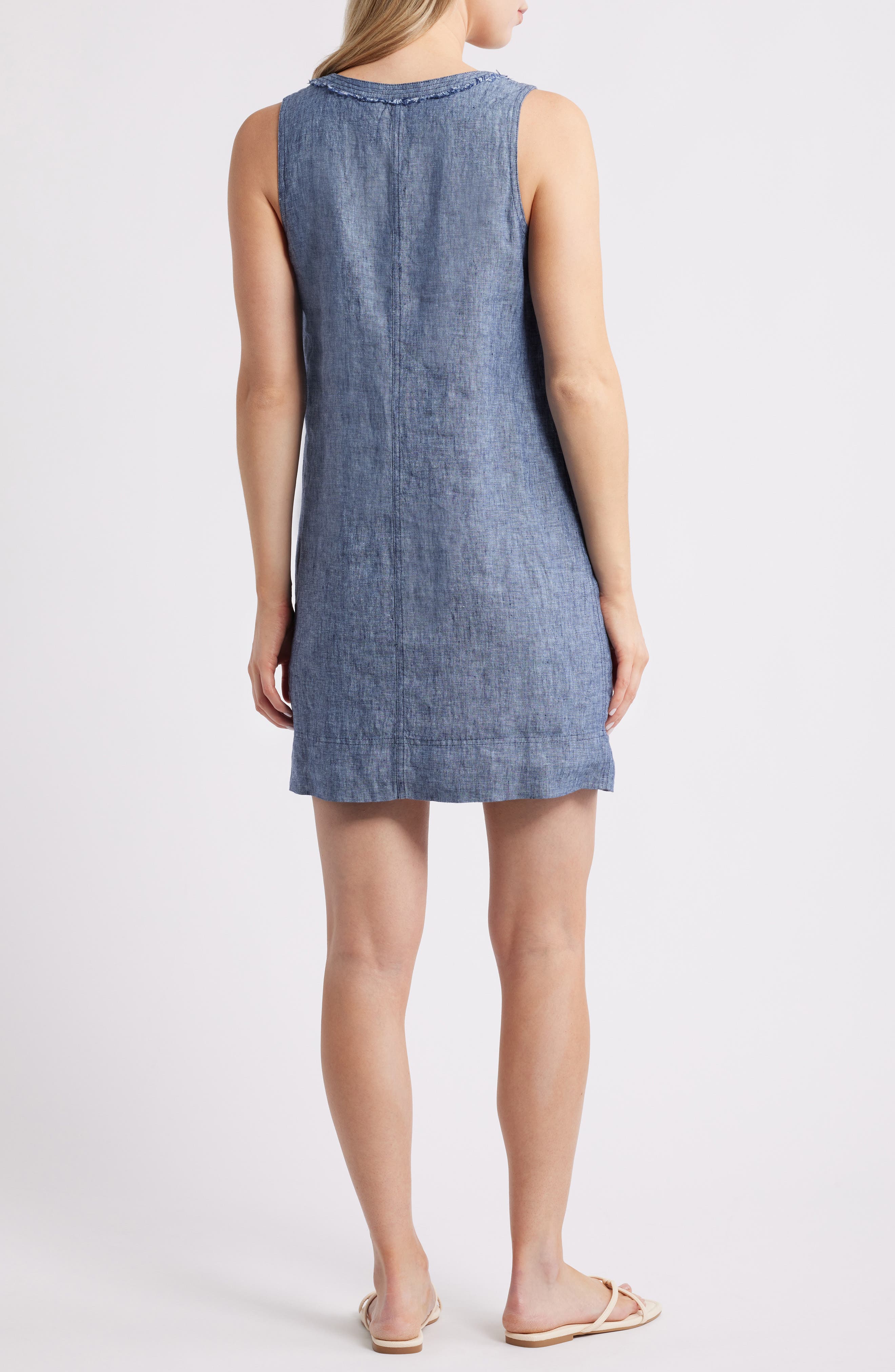 Two Palms Patch Pocket Linen Shift - image 4