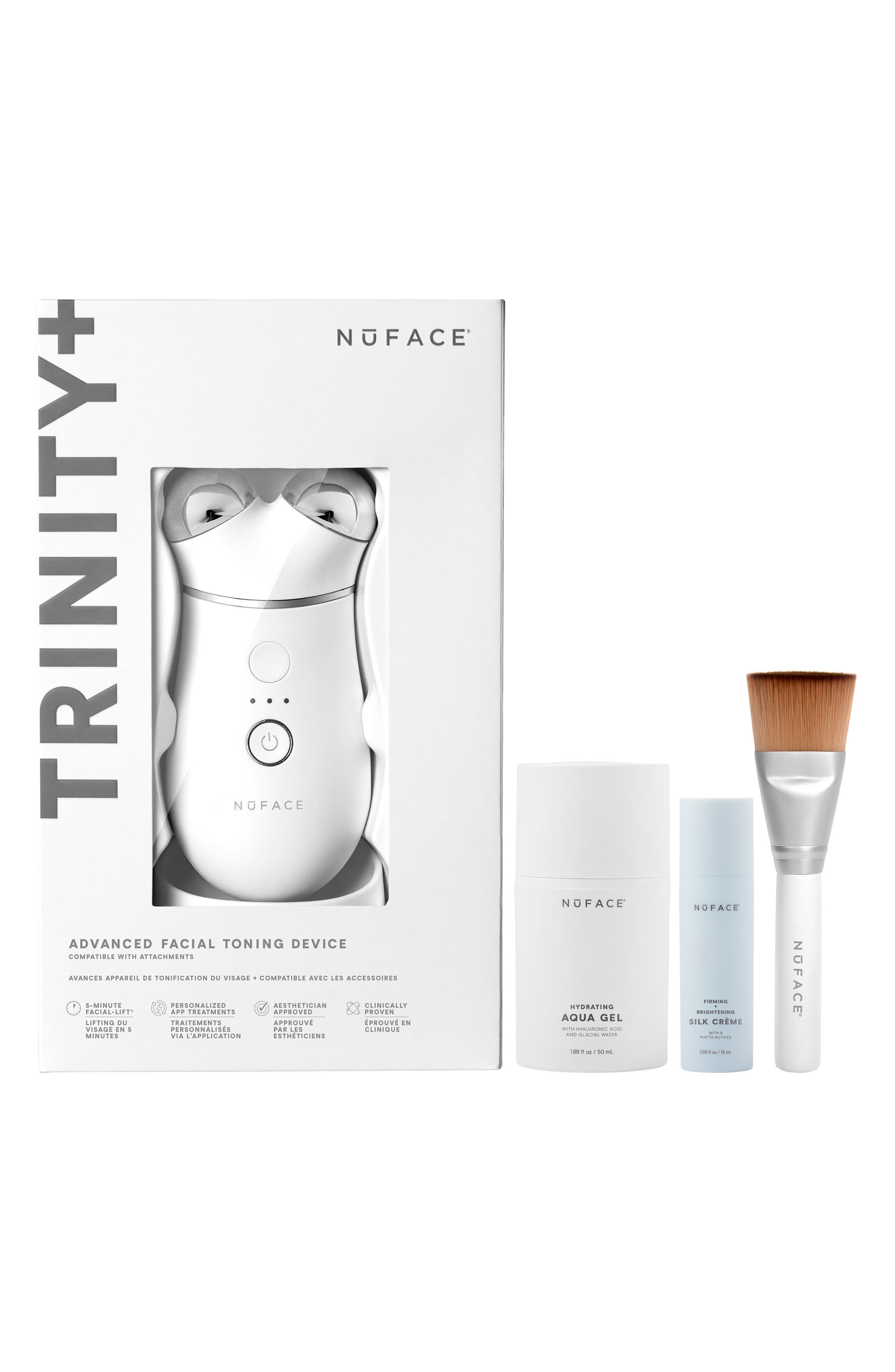 NuFACE® TRINITY+ Smart Advanced Facial Toning Device Starter Kit 