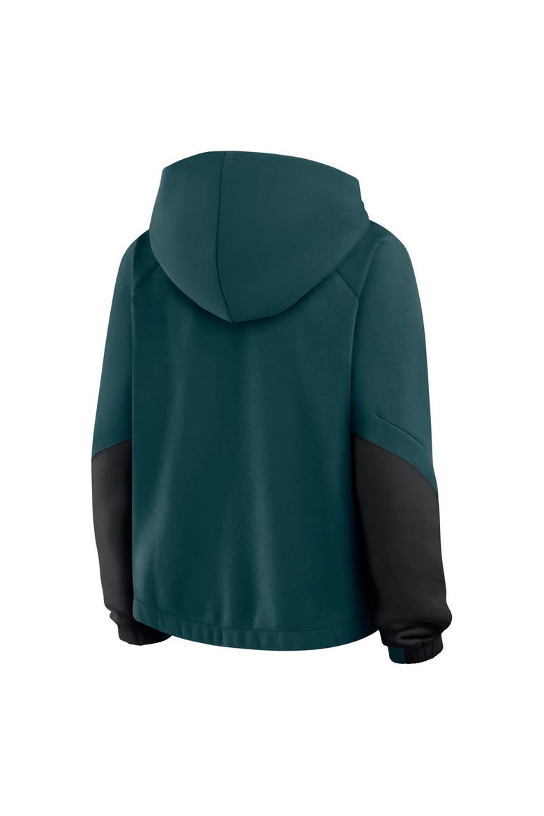 Women's Fanatics Midnight Green Philadelphia Eagles Oversized Redzone Bubble Screen Pullover Hoodie, Alternate, color, Green