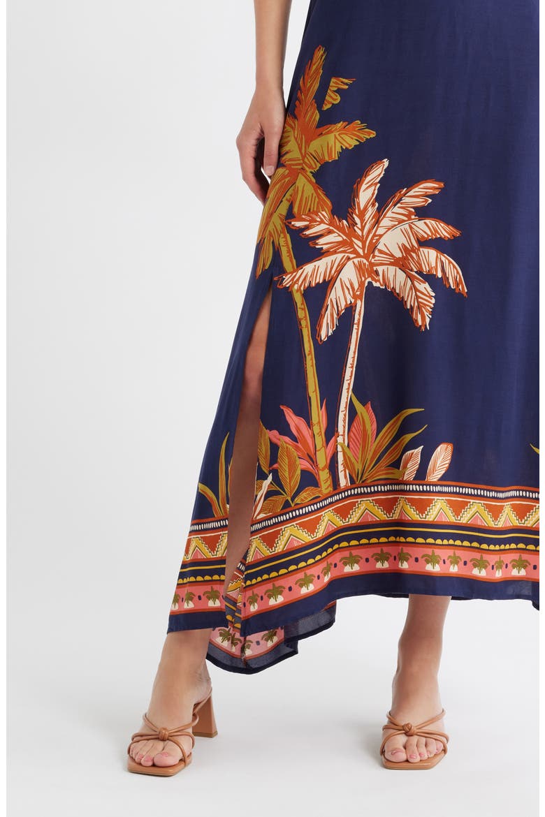 Knotted Tie Bar Maxi Dress, Alternate, color, CLASSIC NAVY