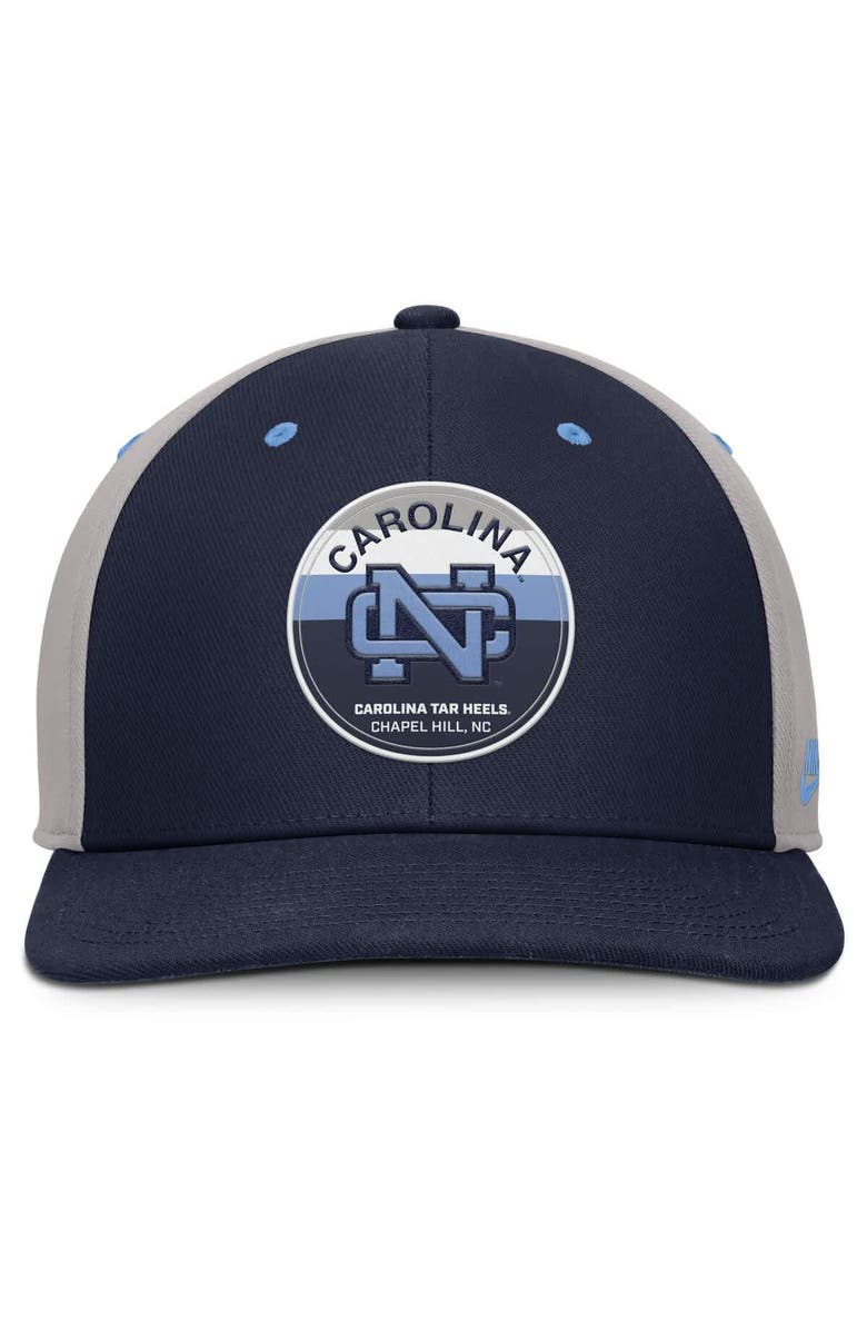 Nike Men's Nike Navy/Gray North Carolina Tar Heels Prep Pro Performance Snapback Hat, Alternate, color,