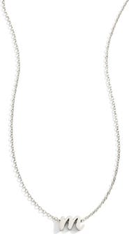 Mint & Lily Tiny Script Initial Necklace