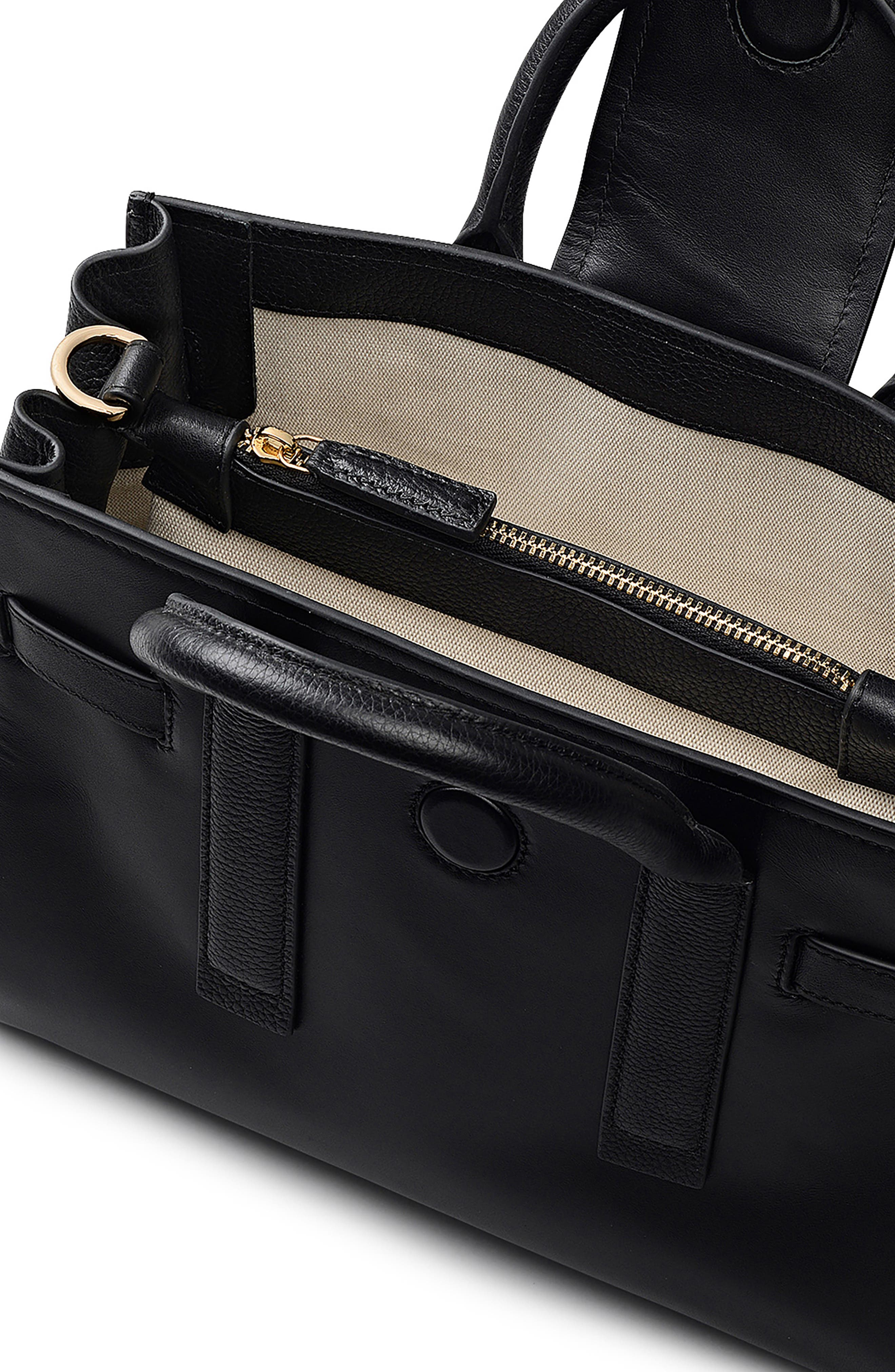 Radley St. Pancras Lane Small Leather Tote Bag, Alternate, color, Black