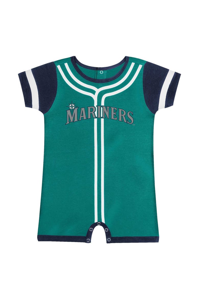 Infant Fanatics Branded Aqua Seattle Mariners Fast Pitch Romper, Alternate, color, Aqua