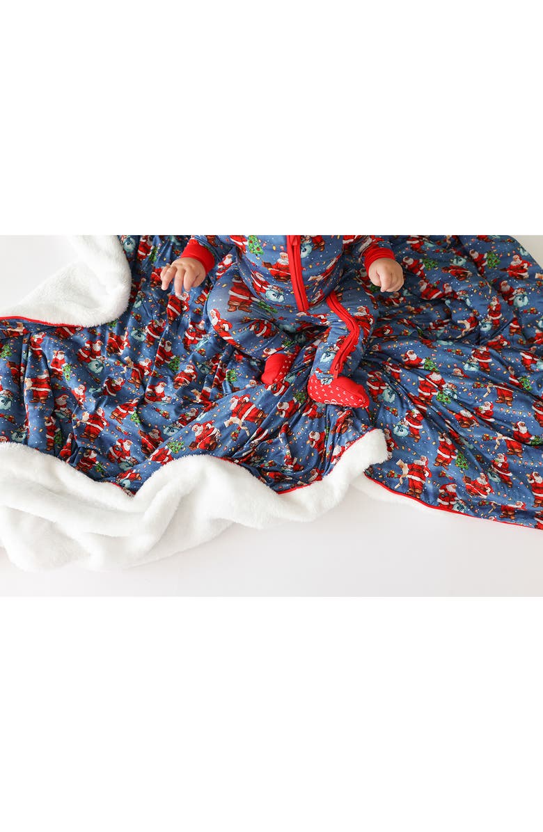 Posh Peanut Santa Clause Plush Reversible Patoo Blanket, Alternate, color,