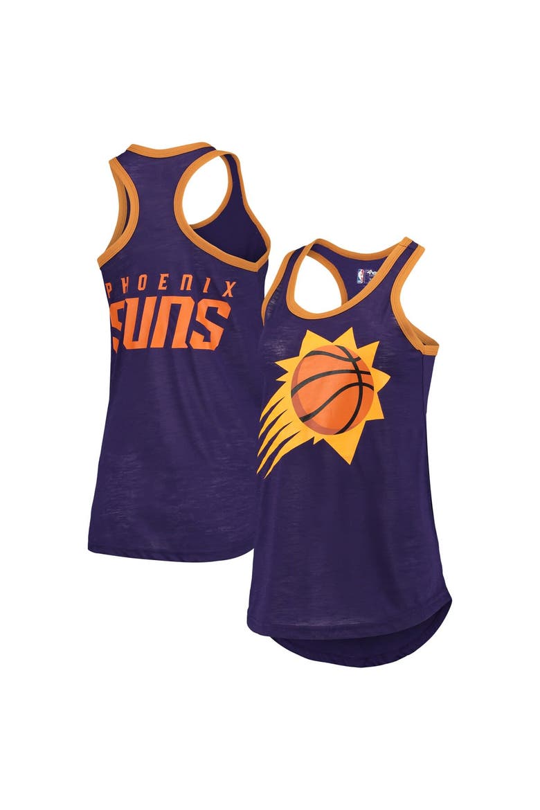 Women's G-III Sports by Carl Banks Purple Phoenix Suns Showdown Burnout Tank Top, Main, color, Purple