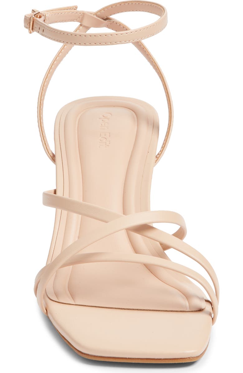 Open Edit Remington Ankle Strap Sandal, Alternate, color, Tan Cream