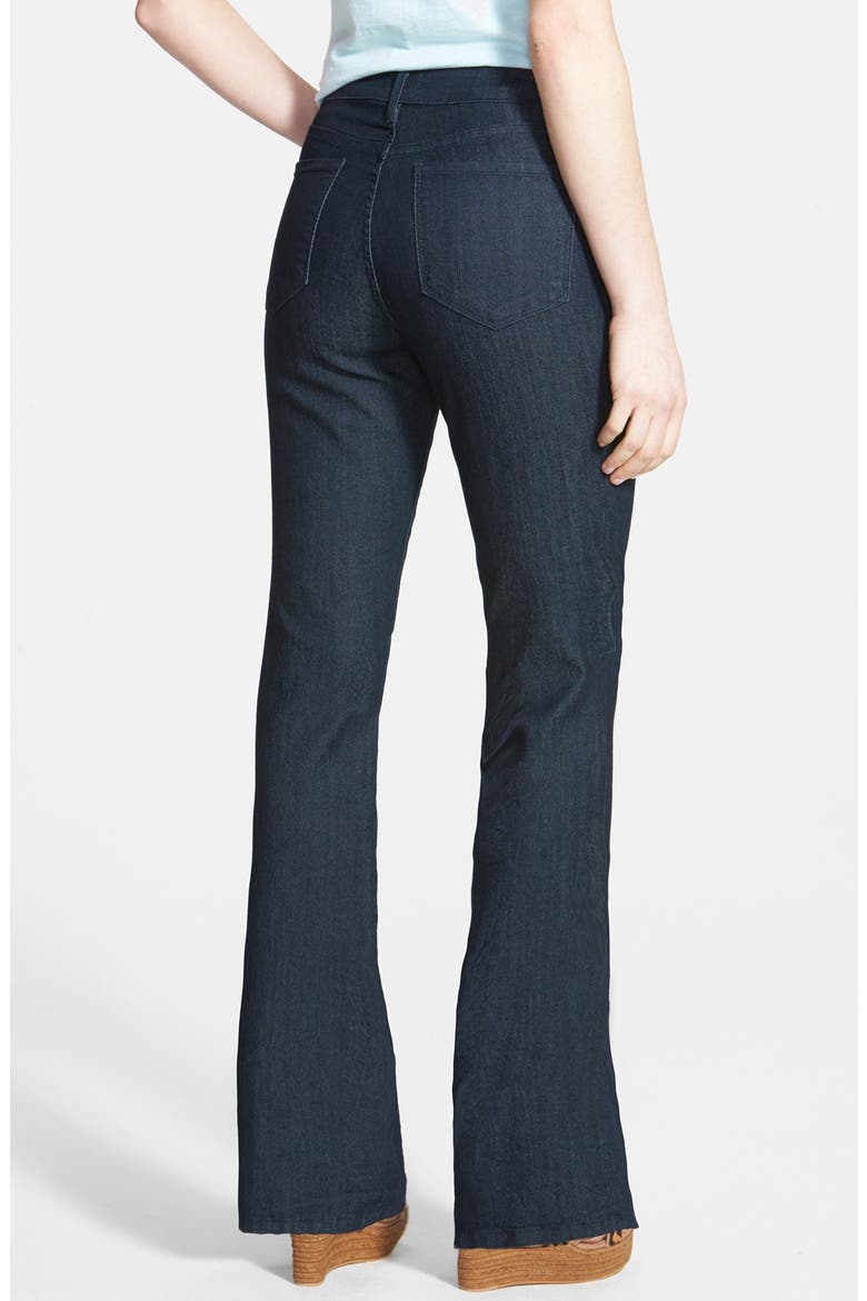 'Farrah' Stretch Flare Leg Jeans, Alternate, color, DARK ENZYME