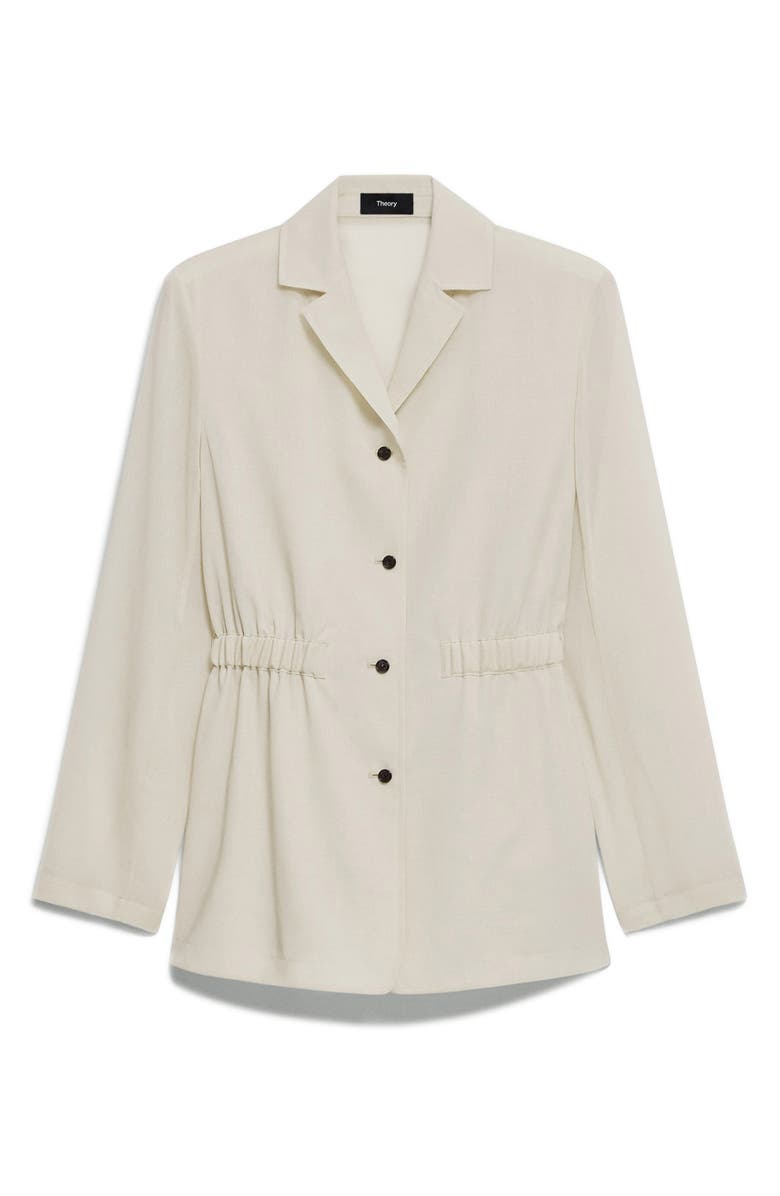Theory Cinched Waist Wool Blend Jacket, Alternate, color, Sand