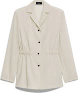 Theory Cinched Waist Wool Blend Jacket