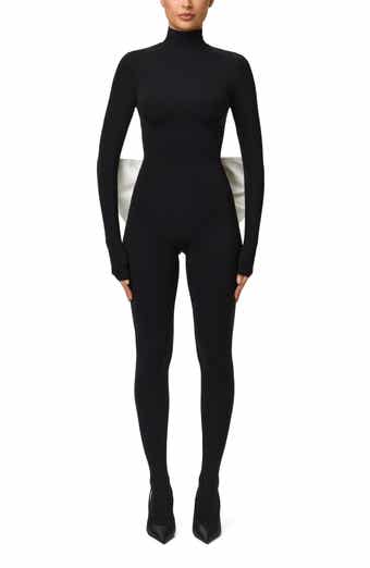 Bow Detail Long Sleeve Jumpsuit