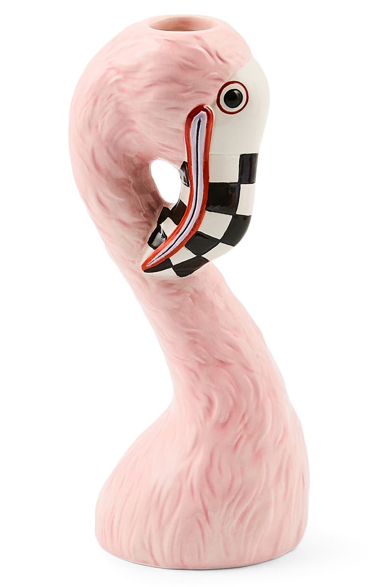 MACKENZIE CHILDS Patience Brewster Flamingo Bud Vase, Alternate, color, Pink