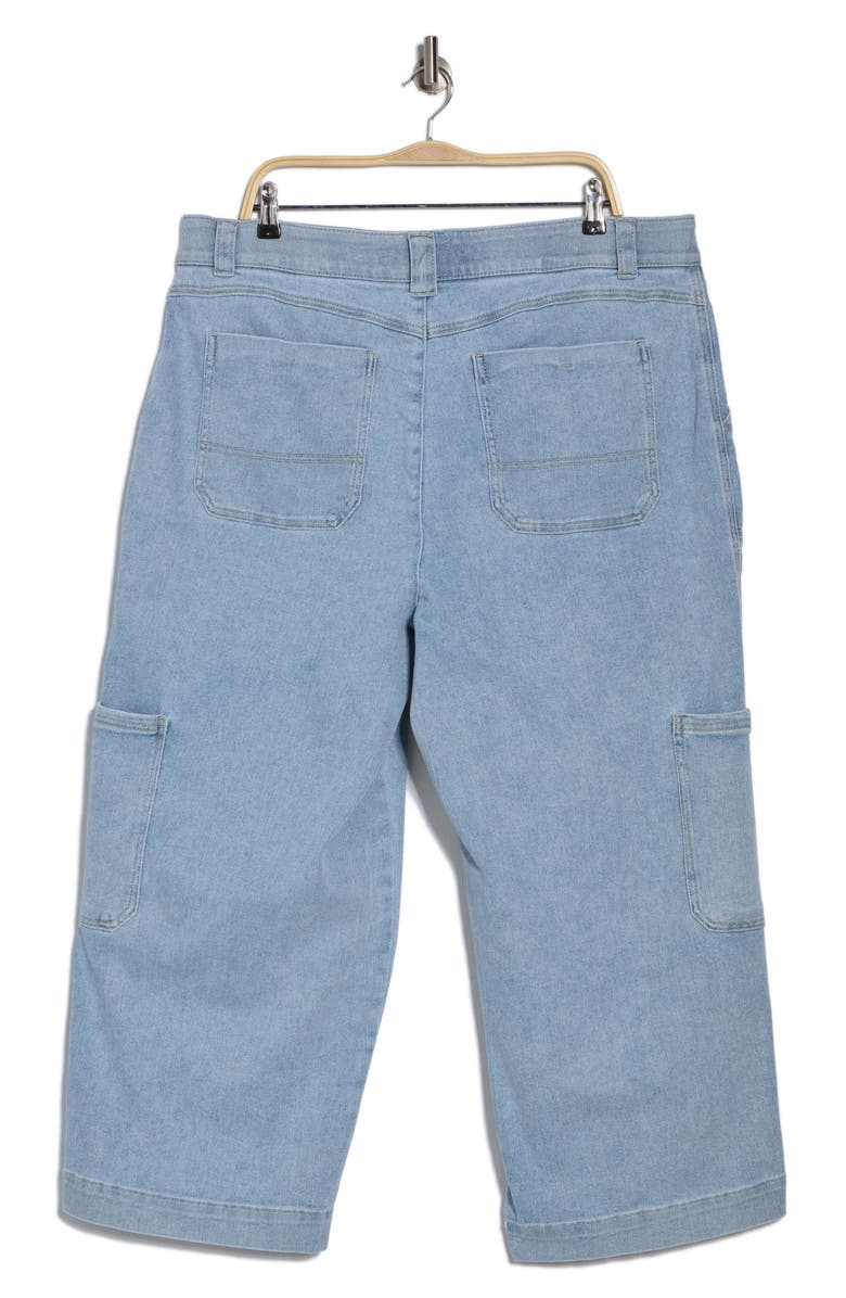 Democracy Crop Wide Leg Carpenter Jeans, Alternate, color, Light Blue