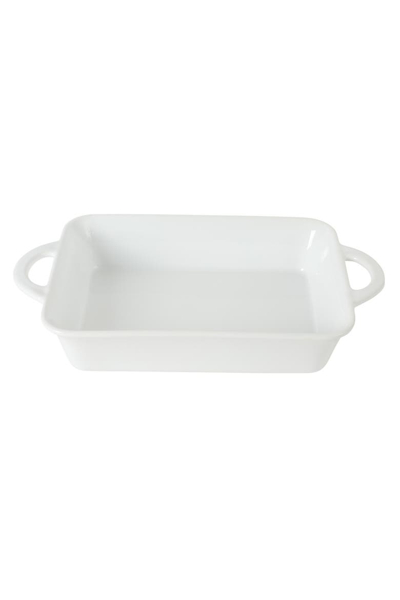 Gracious Dining Rectangular Stoneware Baking Dish with Handles, Alternate, color, White
