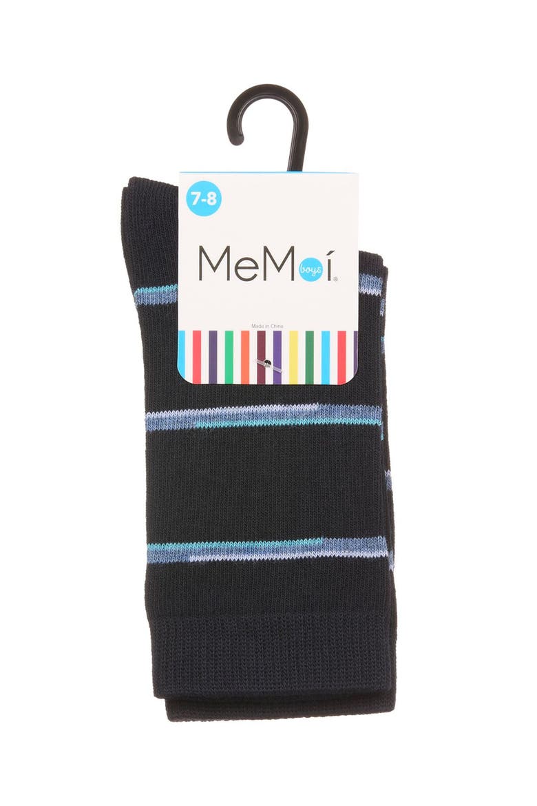 Spacedye Stripe Crew Sock, Alternate, color, Navy