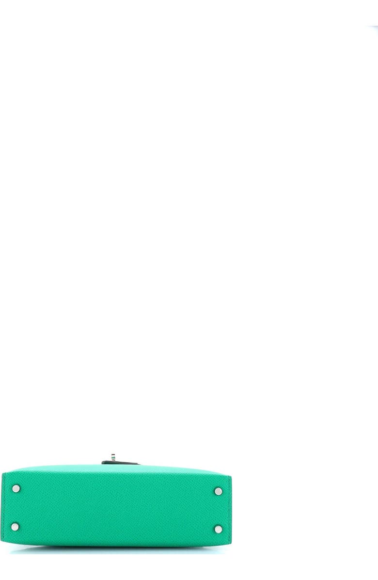 Pre-Owned Hermes Kelly Mini II Amazone Handbag Green Epsom with Palladium Hardware 20, Alternate, color,