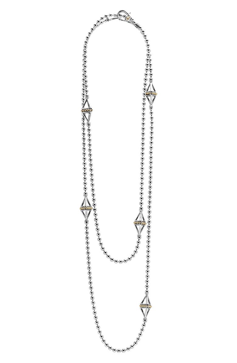 LAGOS KSL Long Pyramid Station Necklace, Alternate, color, 