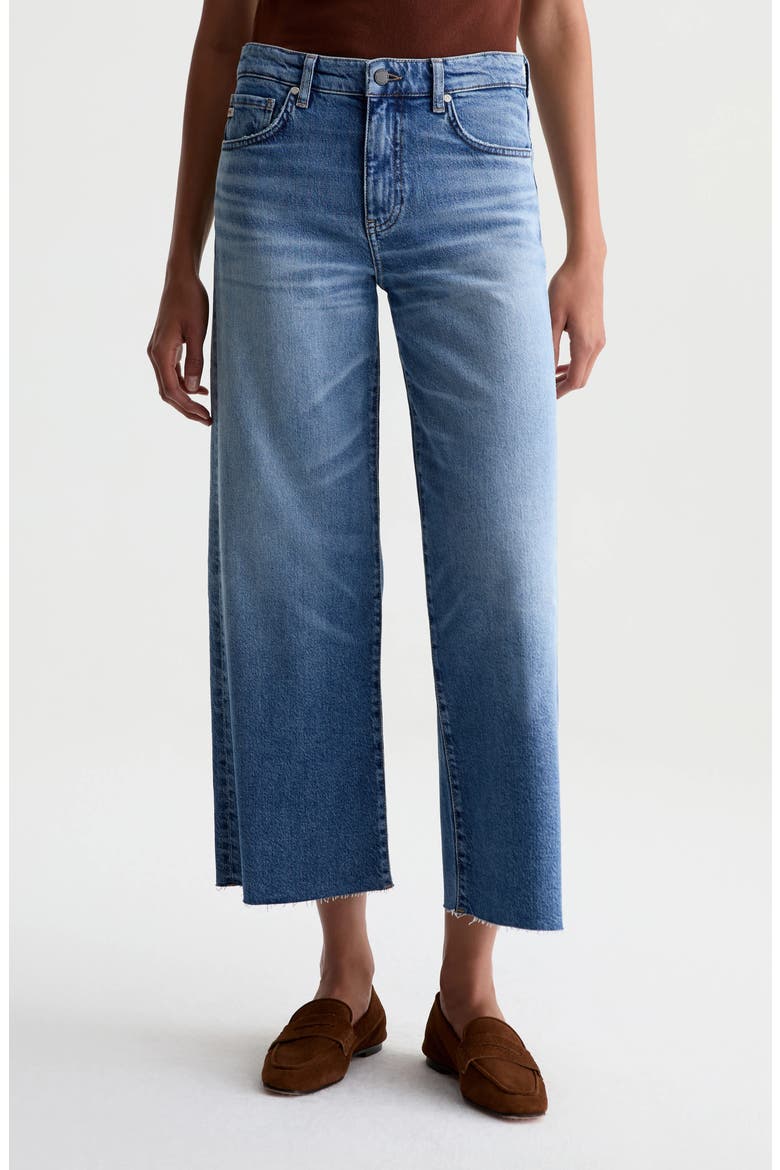 Saige Raw Hem Ankle Wide Leg Jeans, Main, color, 17 YEARS DUET