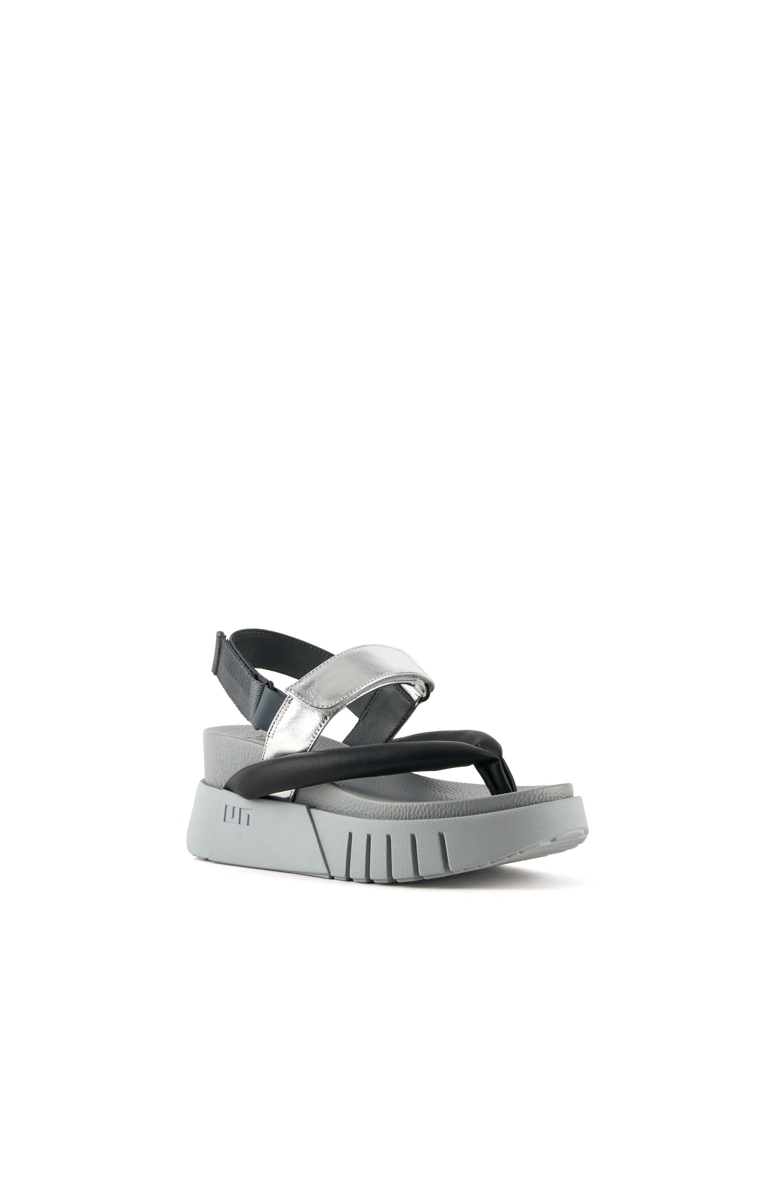 Delta Tong Sandals, Alternate, color, Steel