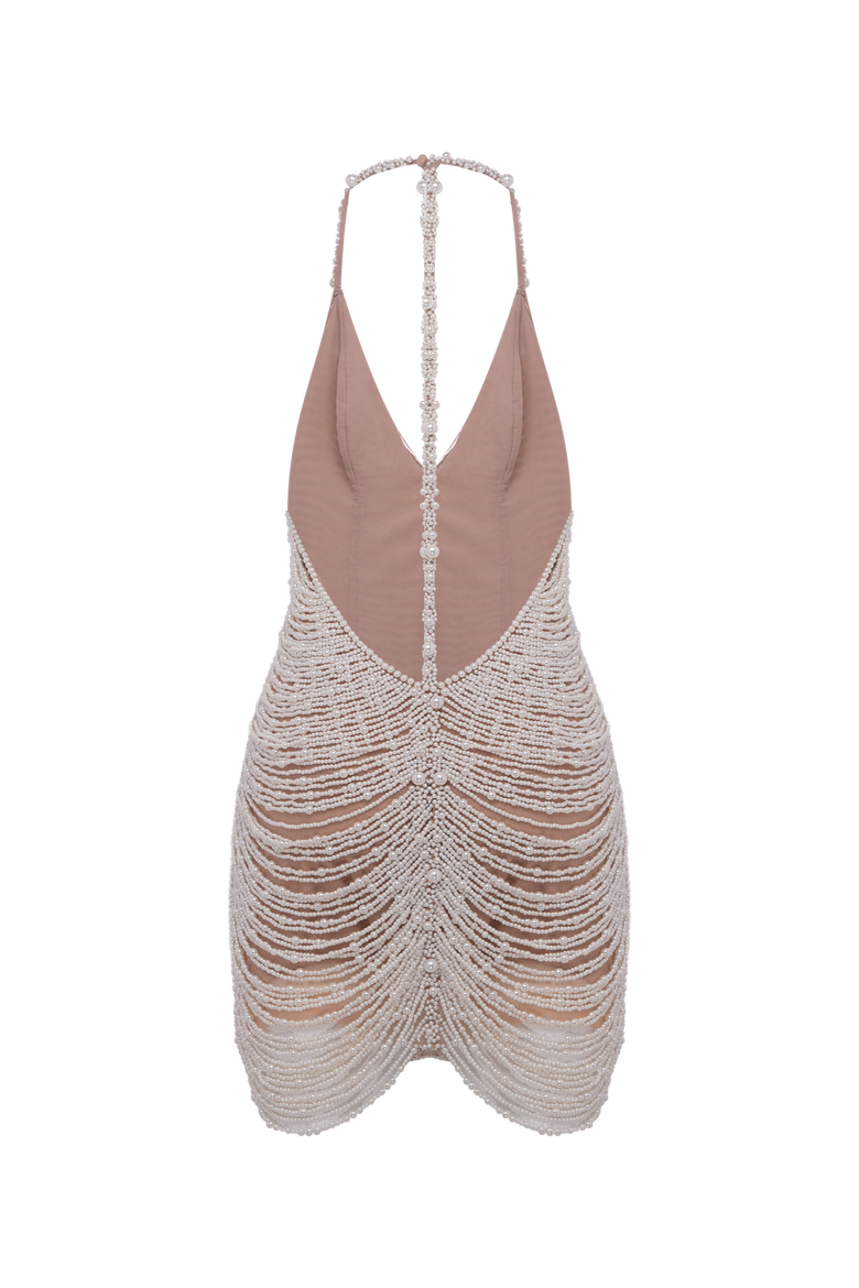 Solar Embroidery Mini Dress, Alternate, color, OFF WHITE