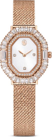 Swarovski スワロフスキー Matrix Octagon ウォッチ Matrix octagon watch, Metal bracelet, Gold tone, Champagne gold