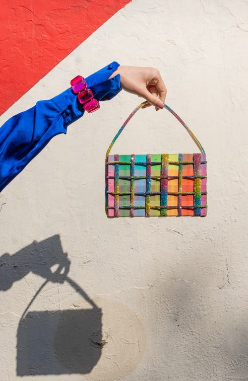 Simitri Rainbow Etoile Clutch In Multi