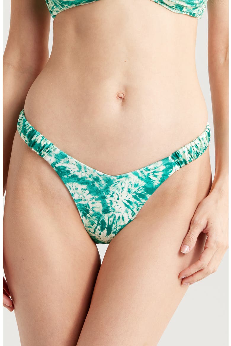 Retro Y Thong Bikini Bottoms, Main, color, EMERALD TIDES