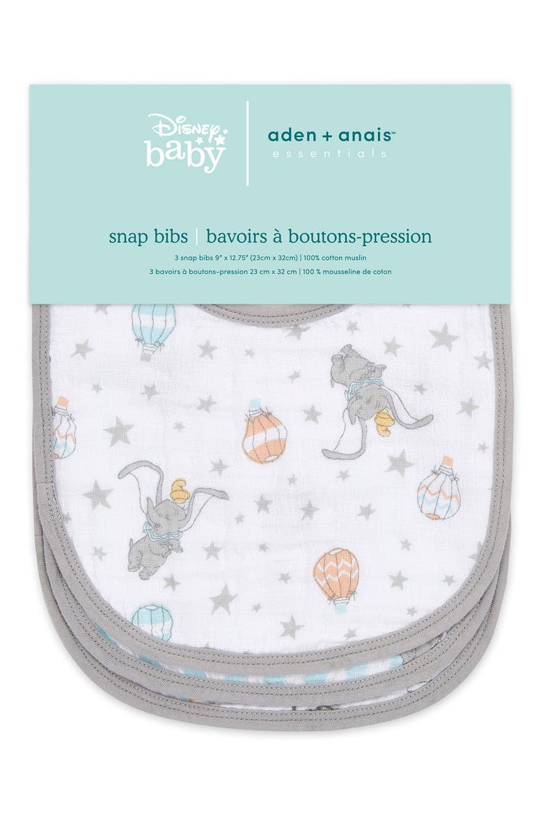 Disney Dumbo Snap Bibs - Pack of 3, Main, color, DUMBO NEW HEIGHTS