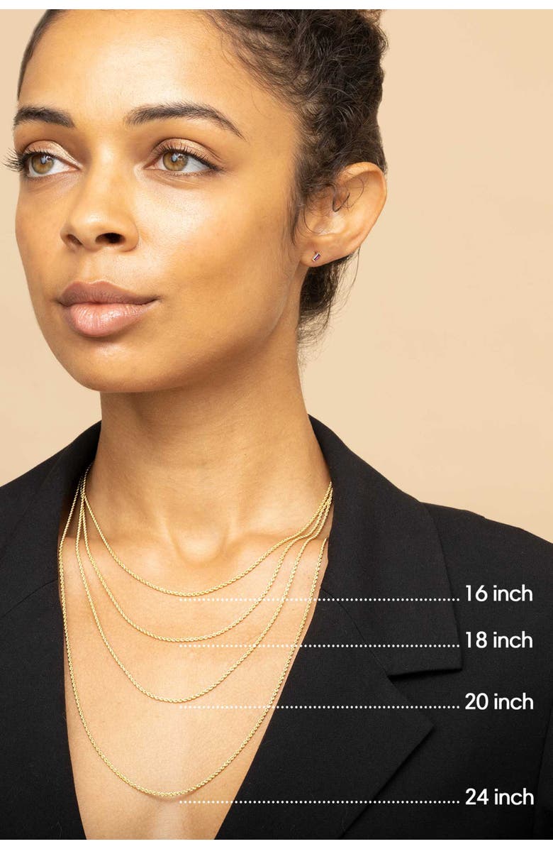 Oradina 14K Gold Roman Rope Chain Necklace, Alternate, color, Yellow Gold