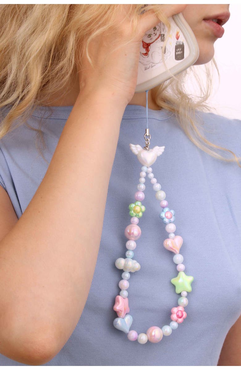 Velvet Luna Multicolor Beaded Phone Strap, Alternate, color, Multi Colored