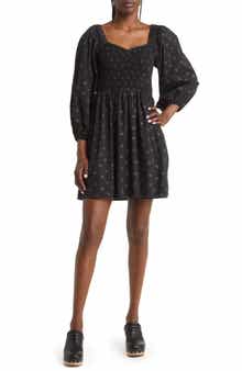 Madewell Lucie Dot Daisies Sweetheart Midi Dress