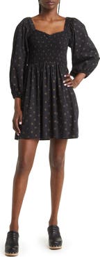 Madewell Lucie Dot Daisies Sweetheart Midi Dress