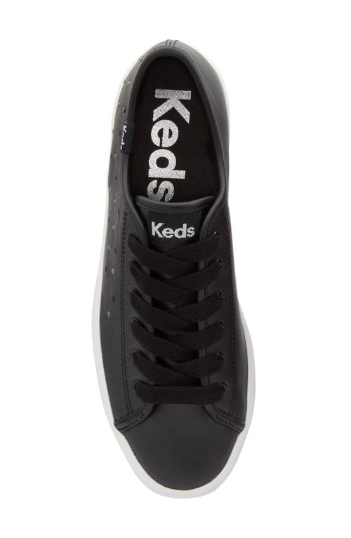 Keds ® Triple Up Metallic Sneaker In Black Leather