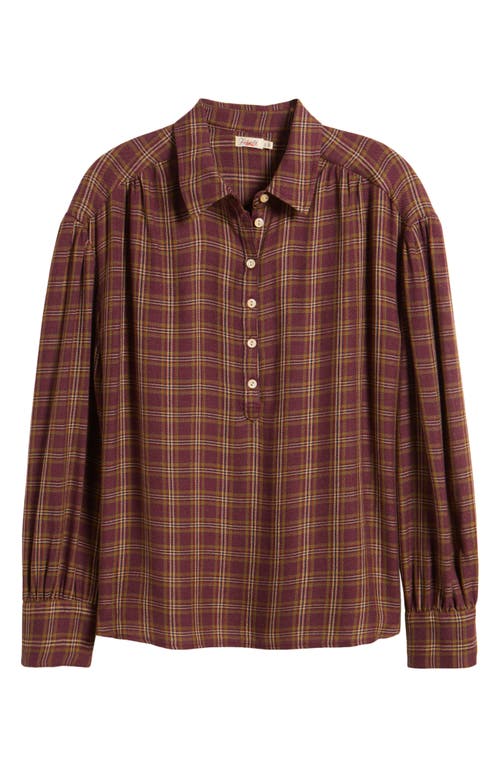 Faherty Olli Check Shirt In Mulberry Plaid