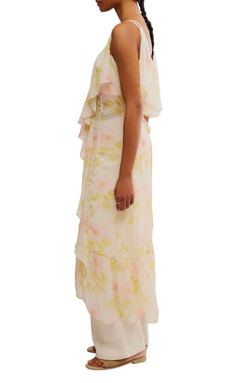 Free People Sunfaded Floral Maxi Tunic