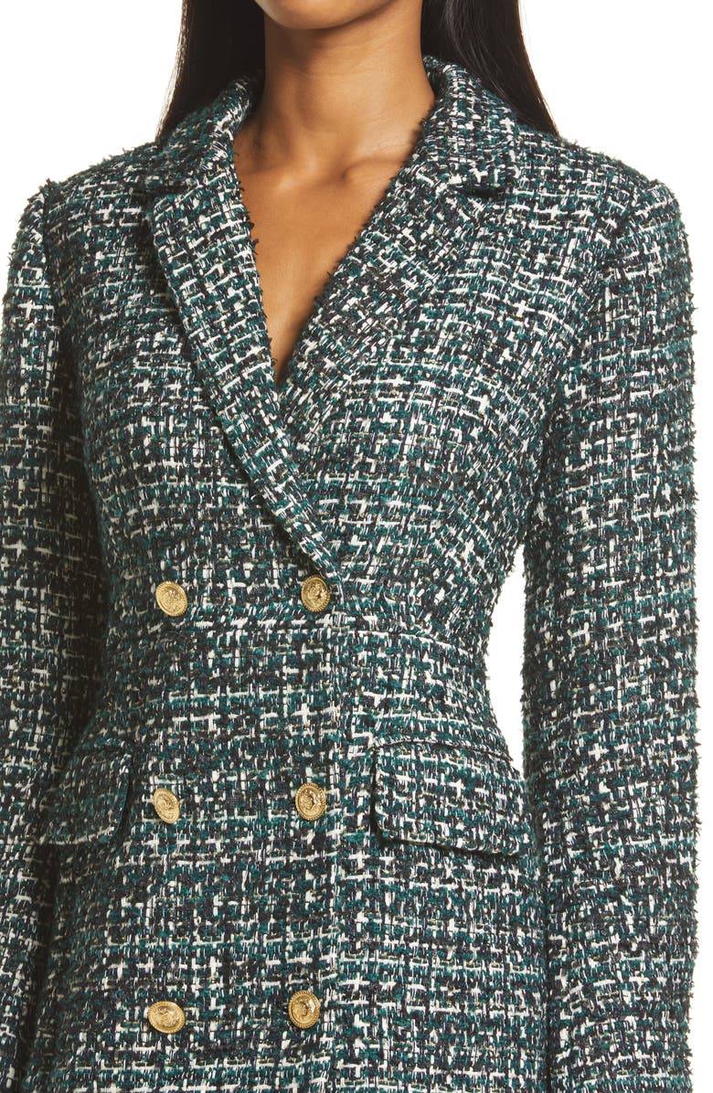 Adelyn Rae Long Sleeve Tweed Blazer Dress, Alternate, color, 