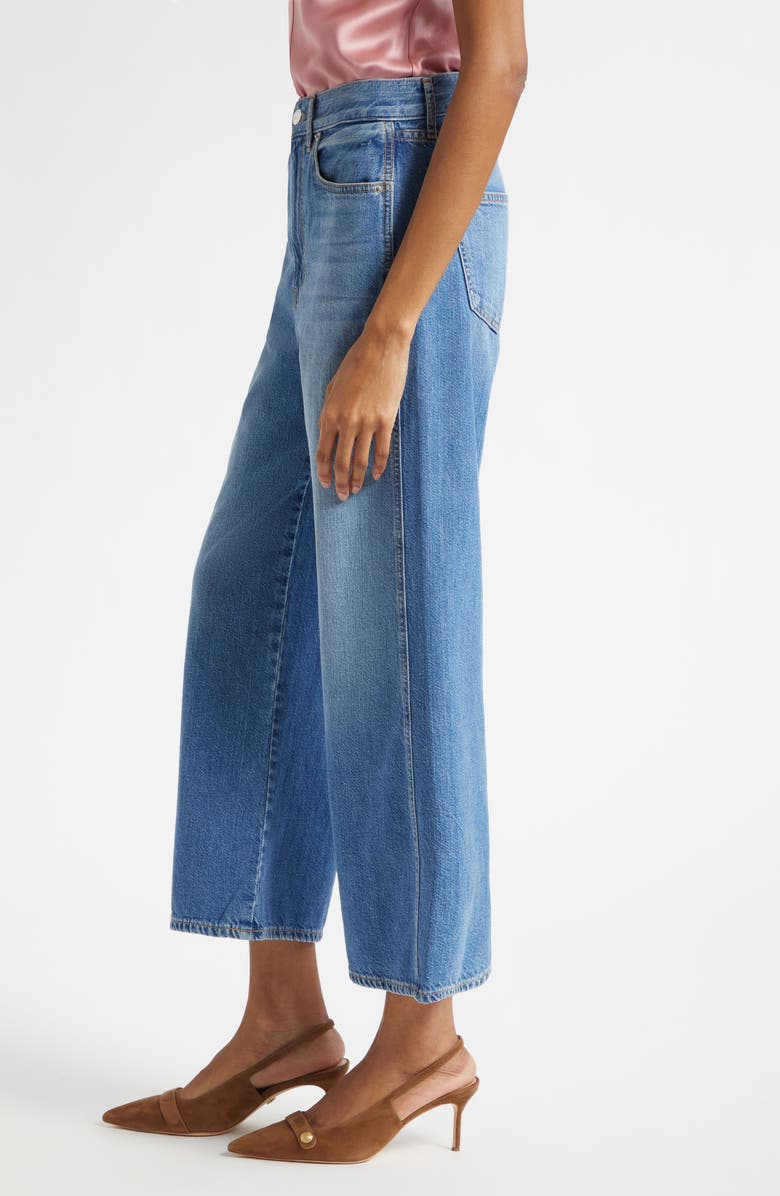 Veronica Beard Taylor High Waist Crop Wide Leg Jeans, Alternate, color, French Kiss