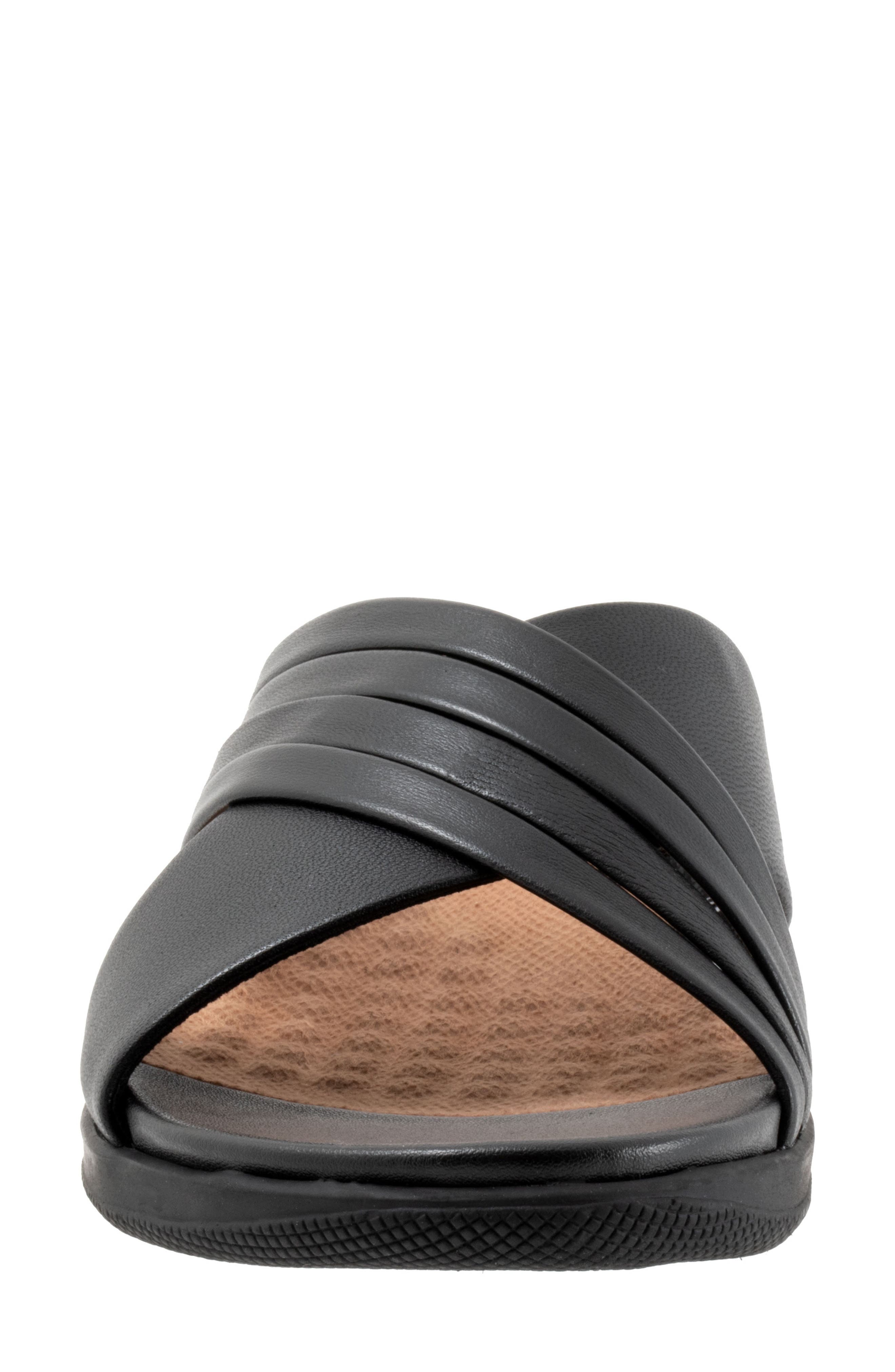 SoftWalk<sup>®</sup> Tillman 5.0 Leather Cross Strap Slide Sandal, Alternate, color, 