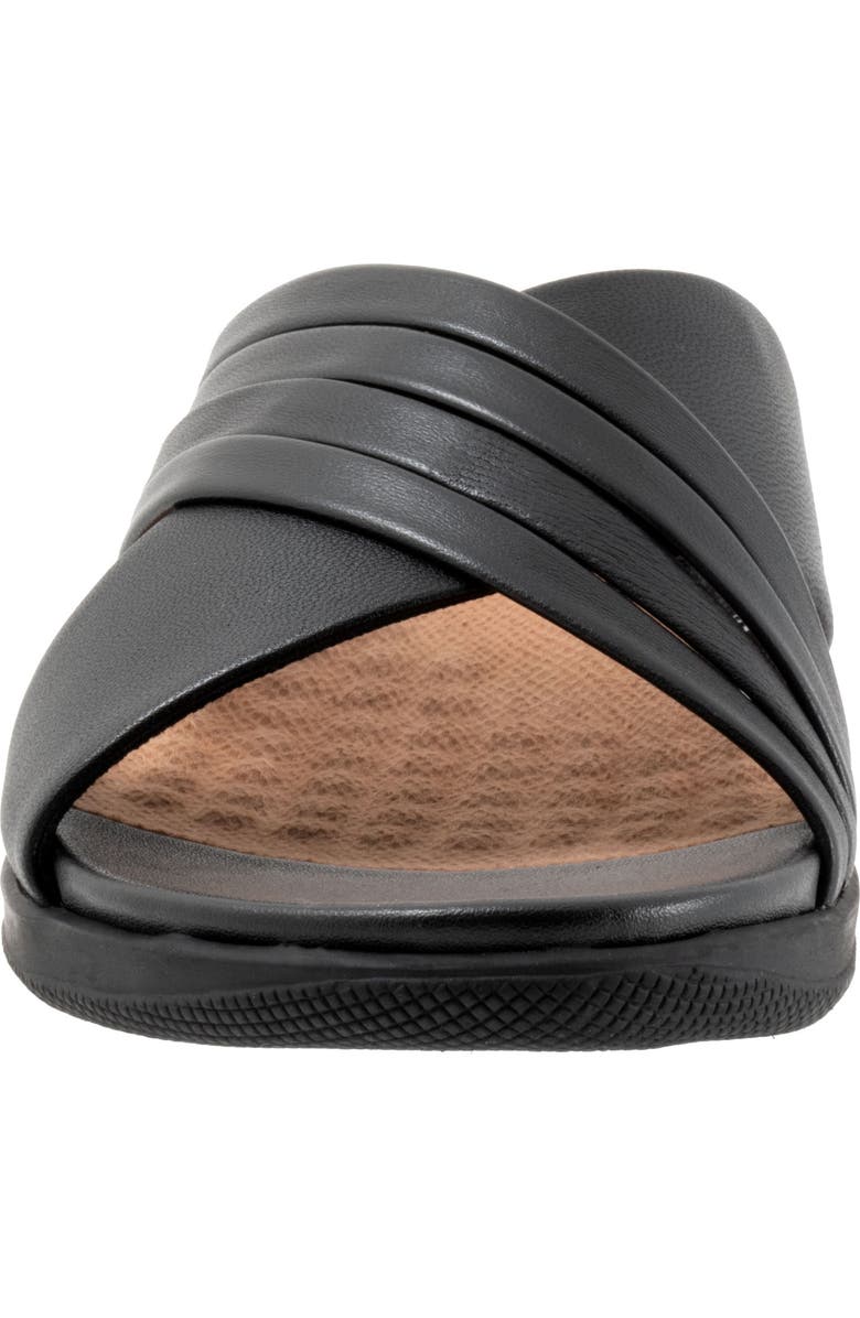 SoftWalk<sup>®</sup> Tillman 5.0 Leather Cross Strap Slide Sandal, Alternate, color,