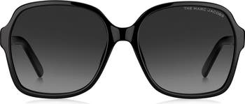 ● MARC JACOBS ● サングラス Black Grey / Grey Gradient 57mm Marc Jacobs 57mm Gradient Square Sunglasses | Nordstrom