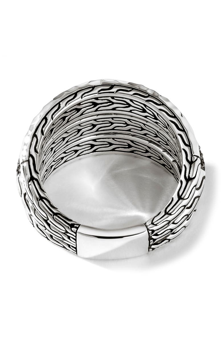 John Hardy Classic Chain Hammered 3-Row Ring, Alternate, color,