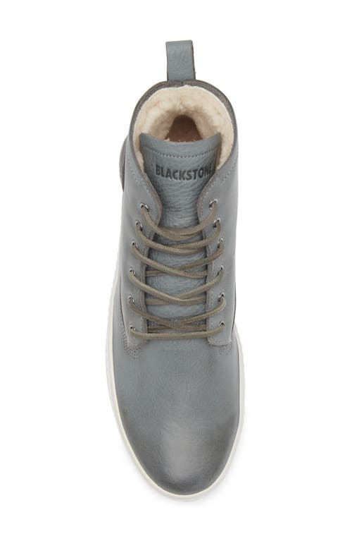 Blackstone Padded Genuine Shearling Lined High Top Sneaker In Gray
